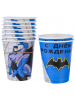 Набор бумажной посуды на 6 персон "С Днем Рождения", Бэтмен, синий