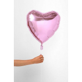Сердце розовое блестящее 40 см
