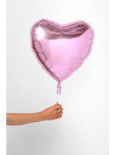 Сердце розовое блестящее 40 см