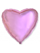 Сердце розовое блестящее 65 см