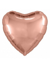Сердце розовое золото 65 см
