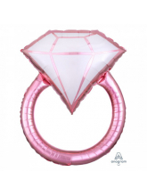 Кольцо с бриллиантом розовое золото