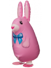 Ходячий шар "Кролик", розовый
