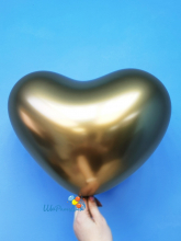 Сердце хром золото 30 см