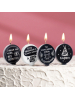 Набор свечей 5 штук "С Днём Рождения, С приколом, подколом, чёрно белые тона", 4×4.4 см