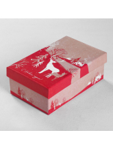 Коробка подарочная "Новогодние олени" 15 × 9,5 × 5,5 см
