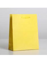 Пакет ламинированный «Жёлтый», S 12 х 15 х 5,5 см